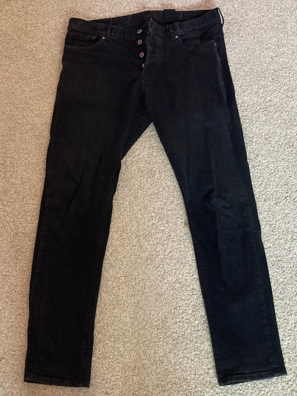H&M Slim Low Waist Black Jeans